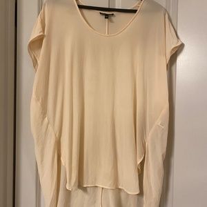 Eileen Fisher Peach Silk Long Tunic Shell Top